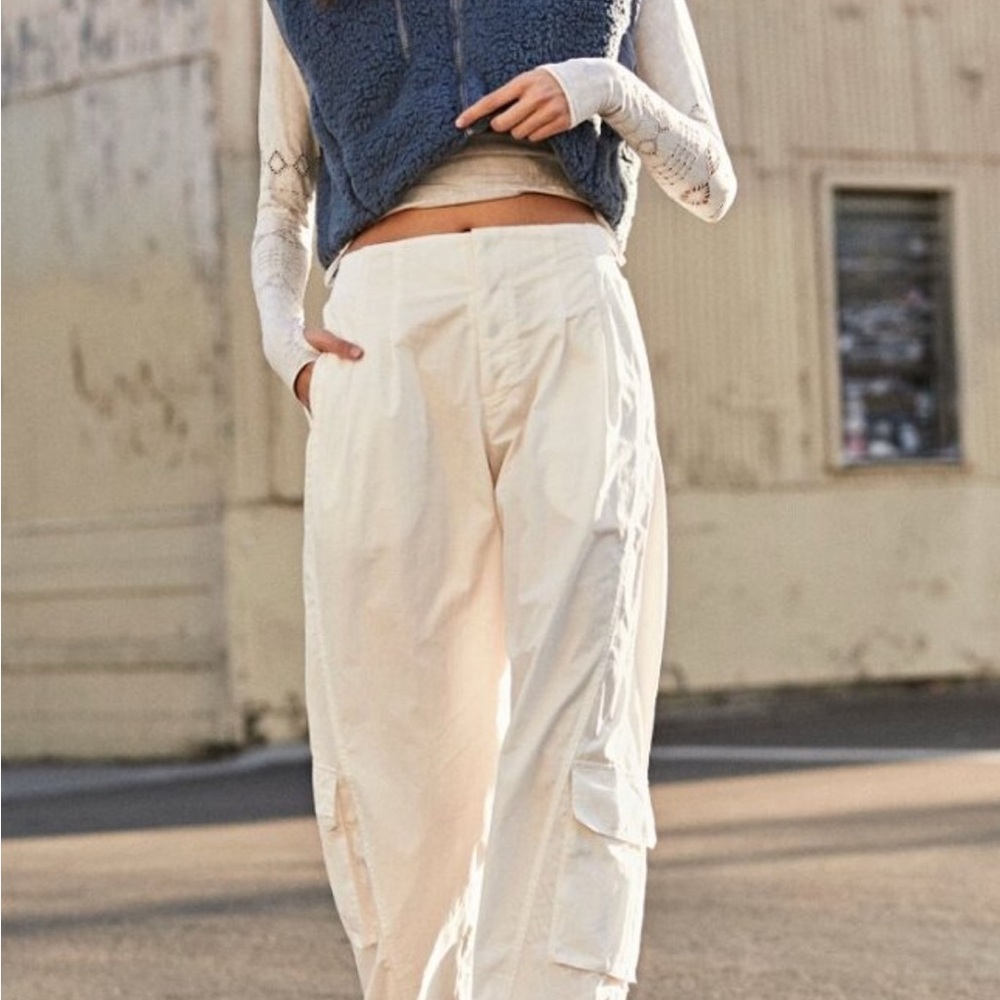 NWT FP Movement by Free People Cream Track Pants
